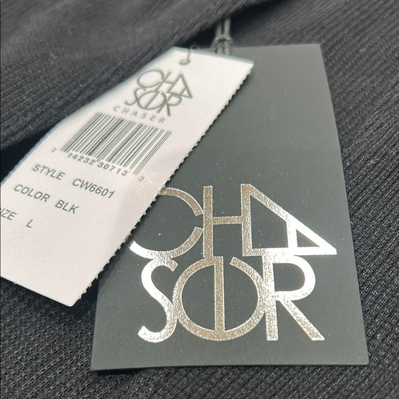 Chaser Brand Black Ribbed Long sleeve open back Women's Top large new w tags - Picture 6 of 7